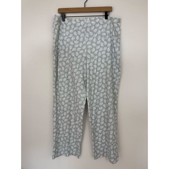 Spa by Charter Club Feather Print Pajama Set 100% Cotton Women’s XL - Picture 7 of 9